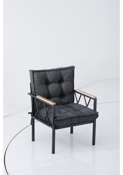 Ard & Garden Miray 211 Antrasit Fermuarlı Bahçe Balkon Takımı, Salon,teras- Berjer Düğmeli Metal Çay Seti Antrasit Ard & Garden Miray 211 Antrasit Fermuarlı Bahçe Balkon Takımı, Salon,teras- Berjer Düğmeli Metal Çay Seti Antrasit