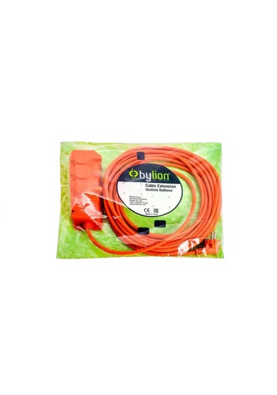 Bylion 3'lü 10 Metre 3 2,5mm² Uzatma Kablosu - Turuncu