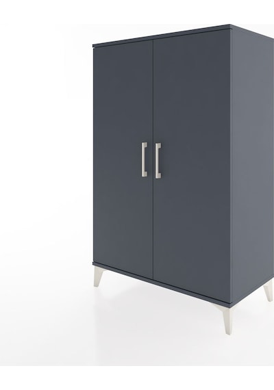 Hyperion Dolap 2 Kapaklı Tek Askılı 88x44x134 Antrasit-antrasit Antrasit