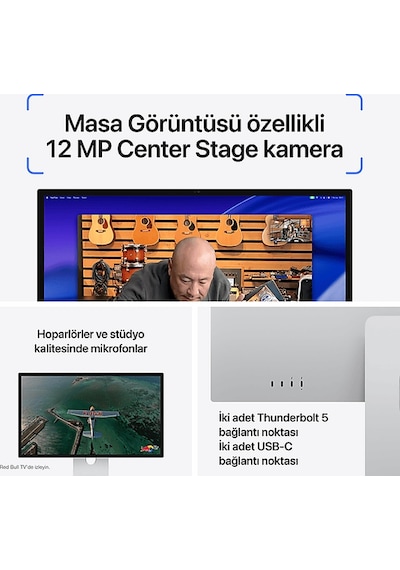 Apple MFEL4TU/A/  XDR 5K/27" Studio Display 120hz 1000 Nit Monitör
