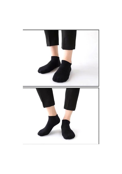 Esinti Unisex Patik Çorap Yazlık Çorabı 12 Çift Beyaz - Siyah