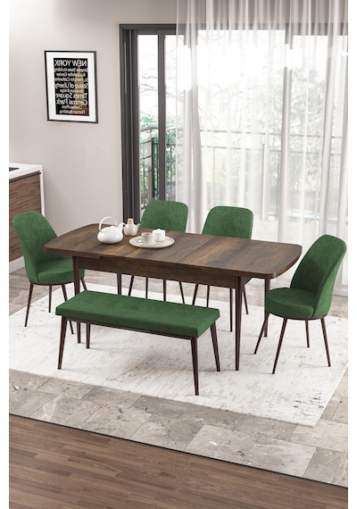 Canisa Zen Serisi 80x132 Mdf Açılabilir Barok Ahşap Desen Masa Takımı 4 Haki Yeşil Sandalye Ve 1 Bench Masa Barok Sandalye Ve Bench Yeşil Canisa Zen Serisi 80x132 Mdf Açılabilir Barok Ahşap Desen Masa Takımı 4 Haki Yeşil Sandalye Ve 1 Bench Masa Barok Sandalye Ve Bench Yeşil
