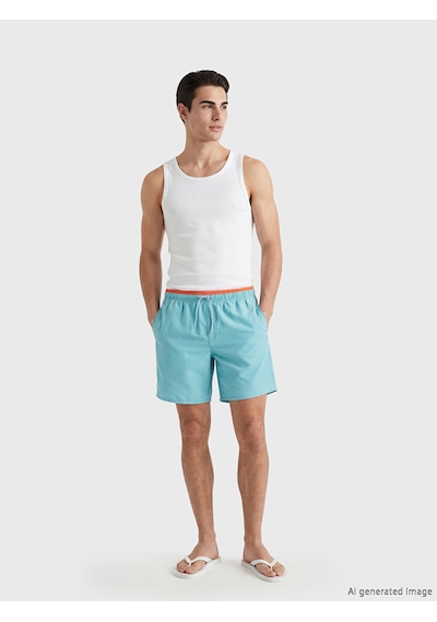 Lcw Swımwear Mavi Kısa Boy Erkek Deniz Şortu
