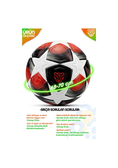 Pro-series Pu Futbol Topu Lazer Kesim Şampiyonlar Beton Halı Saha Resmi Maç Futbol Topu Kırmızı 520 Kırmızı