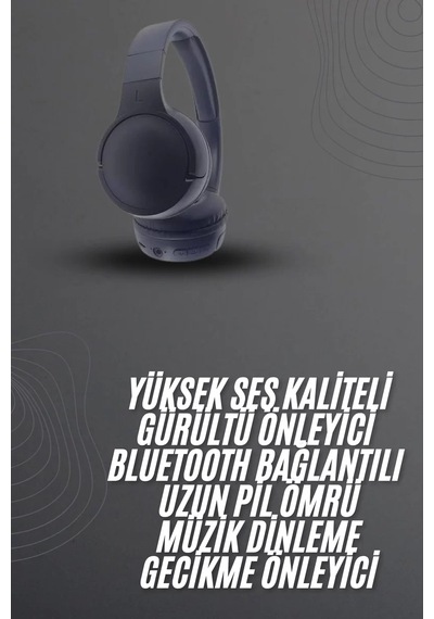 Kablosuz Bluetooth Kulaklık Kulak Üstü Ayarlanabilir Uzun Ömürlü Yeni Nesil 1