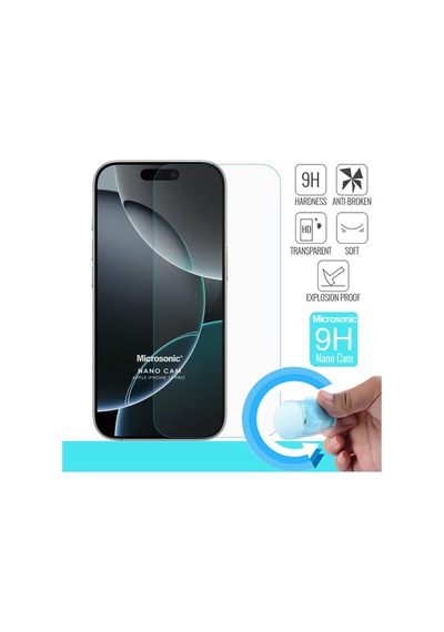 Microsonic Apple Uyumlu iPhone 17 Pro Nano Glass Cam Ekran Koruyucu