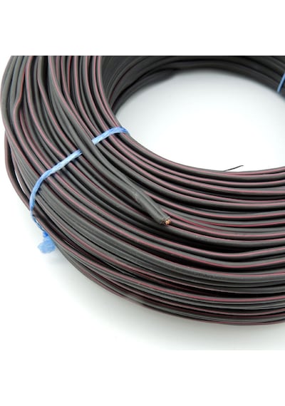 Elektrik Kablosu %100 Bakır 100 Metre 2X0.75 Mm Siyah Kırmızı