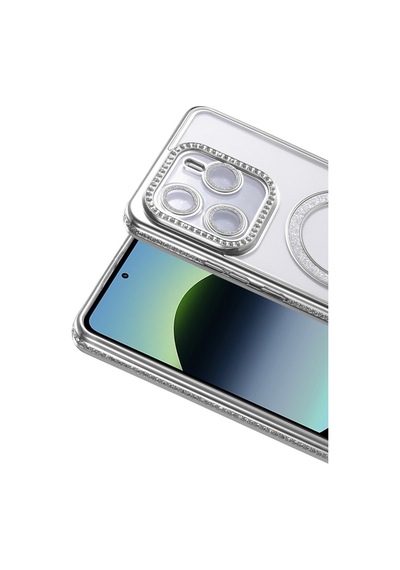 Redmi Note 14 4g Joke Simli Magneticsafe Kılıf - Gümüş Bz8683140895648