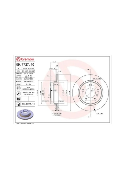 Bmw 316i E46 Arka Fren Diski 1999-2005 Brembo 09772711 2adettir