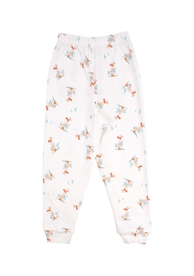 Bebegen Unisex Ekru Ördek Baskılı Pijama Takımı Çok Renkli