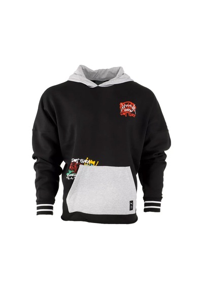 Puma Boroughs Erkek Siyah Kapüşonlu Hoodie Siyah
