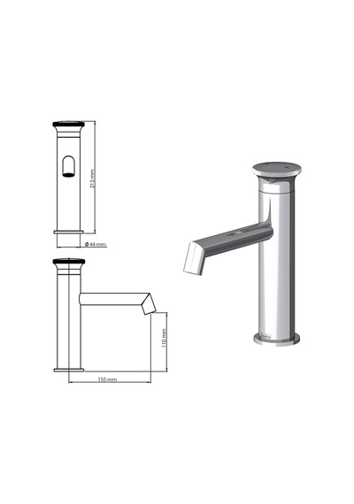 Teska E 5517 Arte Leo S Lavabo Bataryası Altın