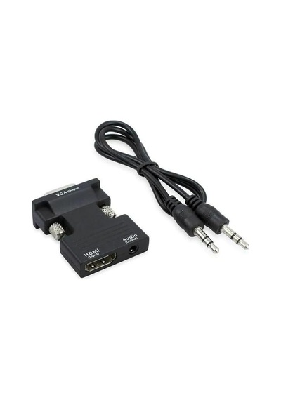 9944 Ses Destekli Hdmı To Vga Monitör Çevirici Adaptör Uyumlu Hdmı Bağlantı Tipi