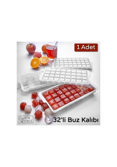 32'lü Küp Buz Kalıbı Bpa Free - 1 Adet Buzluk Diğer
