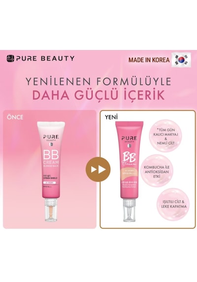 Pure Beauty Bb Krem Spf50 Pa++++ Natural - 30 Ml, 2'li Set 02 Natural