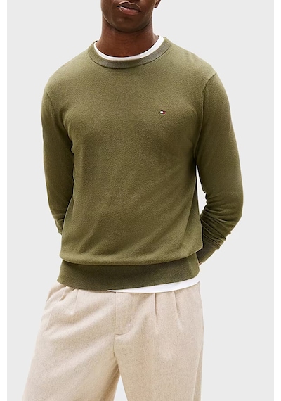Tommy Hilfiger Pıma Org Ctn Cashmere Crew Neck Erkek Yeşil Kazak - Mw0mw28046