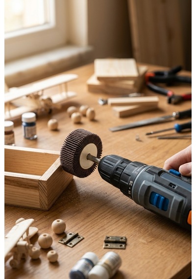 50x20 Mm Mop Ve Skoç Seti 2 Adet Matkap Ucu Temizleme Ve Parlatma Zımparası