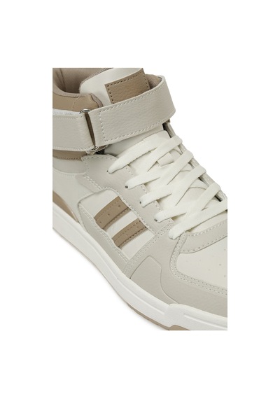 Kinetix Wılmo Pu Hı W Ekru Kadın High Sneaker Bej-a Kahve-karamel