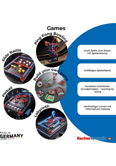 Fischertechnik 89 Parça Advanced Pinball Flipper Yapı Seti 7+ Yaş Made İn Germany