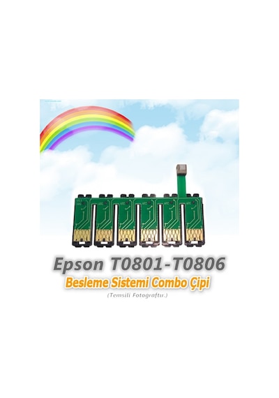 Epson T0801-T0806 Uyumlu Besleme Sistemi Combo Çipi