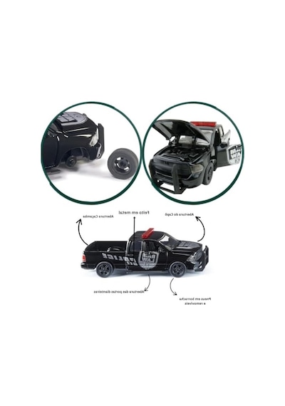 Polis Aracı Oyuncak, Ram 1500 Ölçekli Model - Eğlenceli Oyun