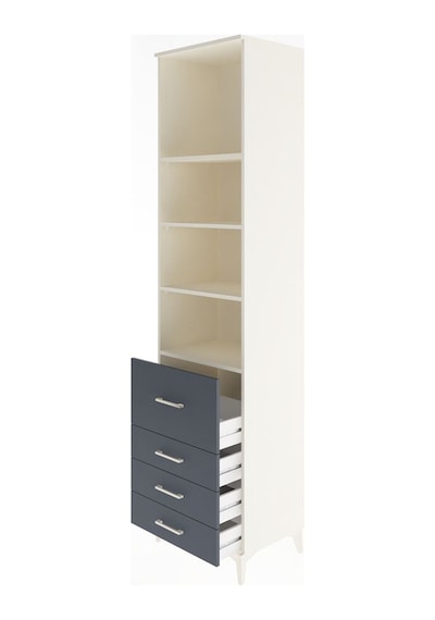 Hyperion Dolap 4 Raflı 4 Çekmeceli 60x44x243 Aytaşı-antrasit Aytaşı