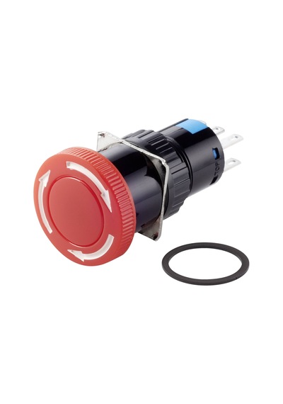 Onpow Las1-ay-22ts 16mm Acil-stop Buton Bas-çevir 2no/2nc 6 Uçlu