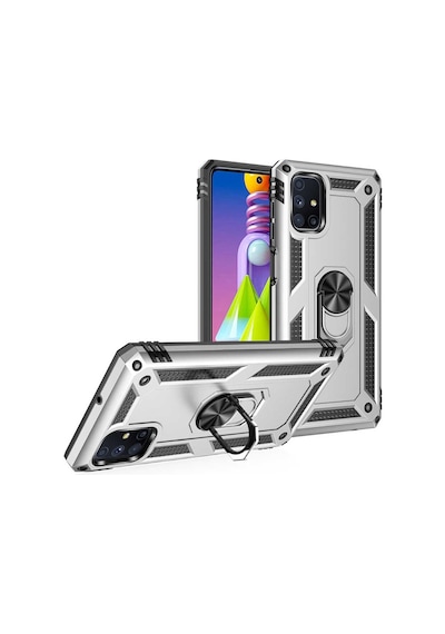 Galaxy M51 Kılıf Zore Vega Yüzük Standlı Zırh Kılıf