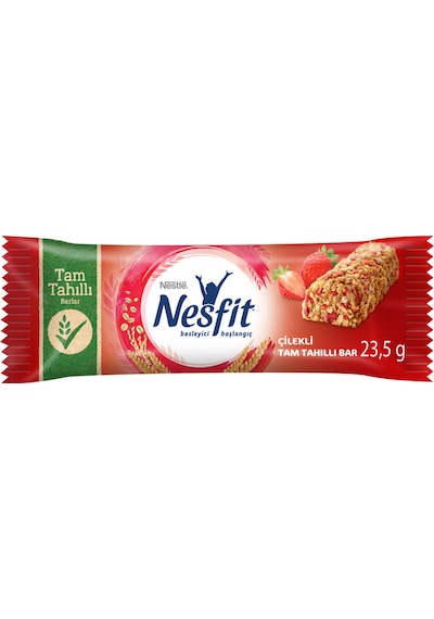 Nestlé Nesfit Çilekli & Çikolatalı & Sütlü Çikolatalı Muzlu & Karamelli Tam Tahıllı Bar 24 x 23.5 G