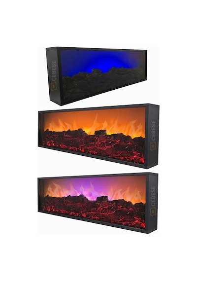Cebese Dekoratif Elektrikli Yapay Şömine - 120x31.5x16 Cm - Farklı Renk