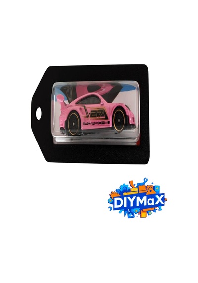 Die-cast Araba Anahtarlık Vitrini 1:64 Model Araba Sergileme Kutusu Slayt Kapaklı Koleksiyon Standı Siyah