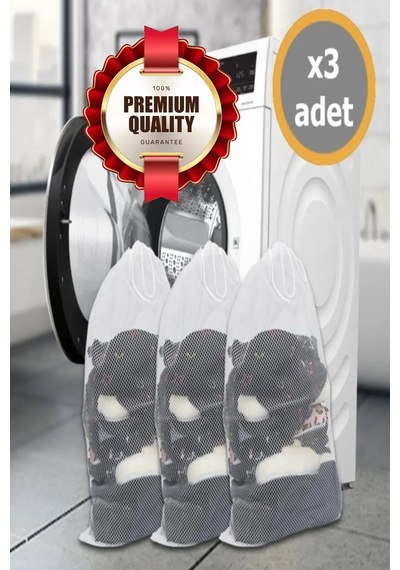 3 Adet Bebek Çamaşır Yıkama Torbası 35x45 Diğer
