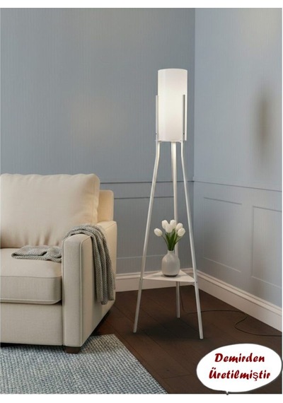 Luz Beyaz Raflı Lambader 4010 Metal