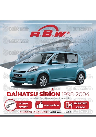 Daihatsu Sirion Muz Silecek Takımı (1998-2004) RBW