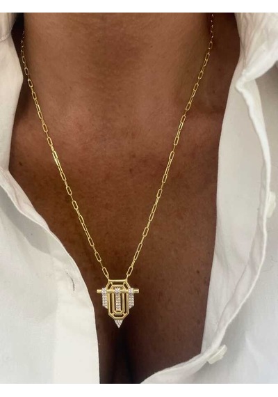Vogutima Jewelery & Silver By Leyla Altın Tasarım 18 K Altın Kaplama 925 Ayar Gümüş Kolye