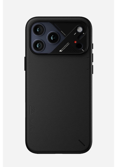 Apple Uyumlu iPhone 17 Pro Max Magsafe Özellikli A17 Vegan Deri Kılıf Siyah