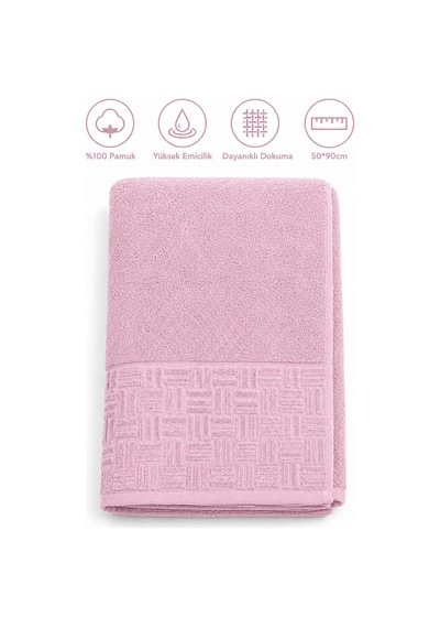 El Yüz Havlusu 50x90 Cm Kısmi Kadife Terra Collection Pembe