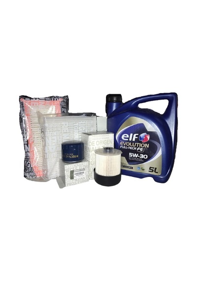 Elf Evolution Full-Tech FE 5W-30 Motor Yağı 5 L + Dacia Sandero 1.5 Dci Filtre Bakım Seti
