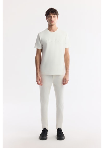 Avva Erkek Kırık Beyaz Klasik Bel Soft Touch Pamuklu Slim Fit Pantolon B003038