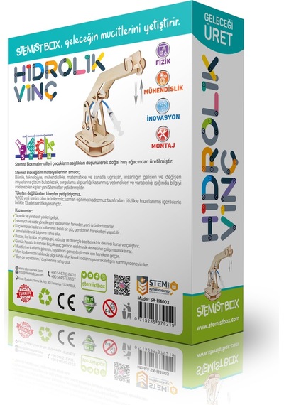Stemist Box Hidrolik Vinç - Stem Eğitim Kiti