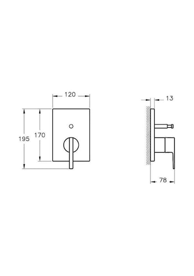 VitrA Suit Ankastre Banyo Bataryası Krom A42838 Krom