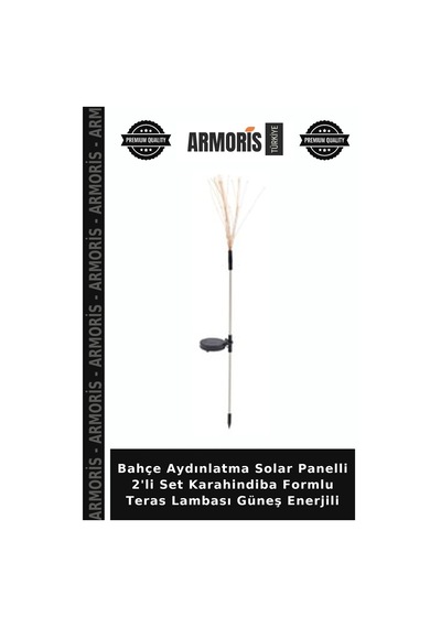 Bahçe Aydınlatma Solar Panelli 2'li Set Karahindiba Formlu Teras Lambası Güneş Enerjili