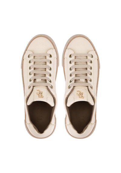 Tamer Tanca Kadın Hakiki Deri Bej Sneakers & Spor Ayakkabı 937 5022-09 Bn Ayk Y23 Bej Floter Bej