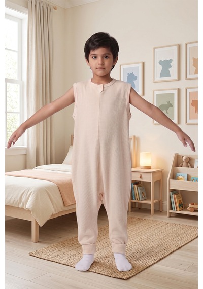 Baby Mod %100 Pamuk 1.0 Tog Kız Erkek Çocuk Uyku Tulumu Ekru