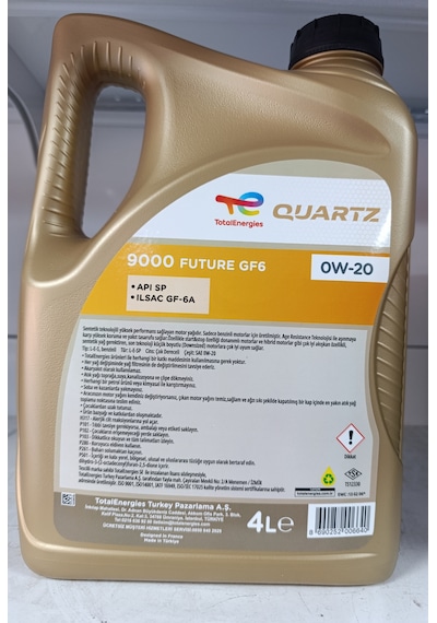 Total Quartz 9000 Future Gf6 0W-20 Motor Yağı 4 L