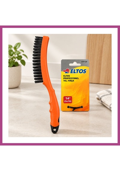 Gees Global Tel Fırça Renkli Plastik Saplı 33 Cm Gbzs