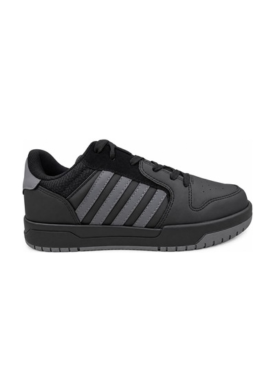 Papucumun Dünyası Lambırlent Unisex Bağcıklı Şeritli Hafif Konforlu Sneaker siyah