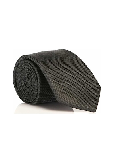 Gaffy Siyah Slim Fit Düz Renk Dokuma Kravat / DDK-08 Siyah