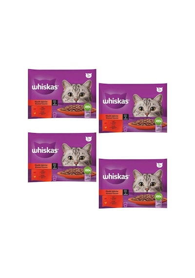Pouch Sos İçinde Sığırlı Ve Tavuklu Yetişkin Kedi Konservesi 85gr 4'lü X 4 Adet