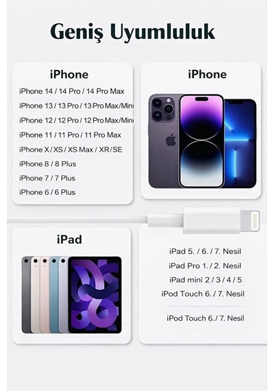 Convey 3.5mm Aux To Lightning İle Uyumlu Kablo 1 Metre Diğer